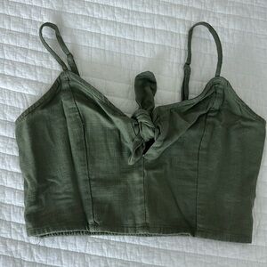 Front tie crop top